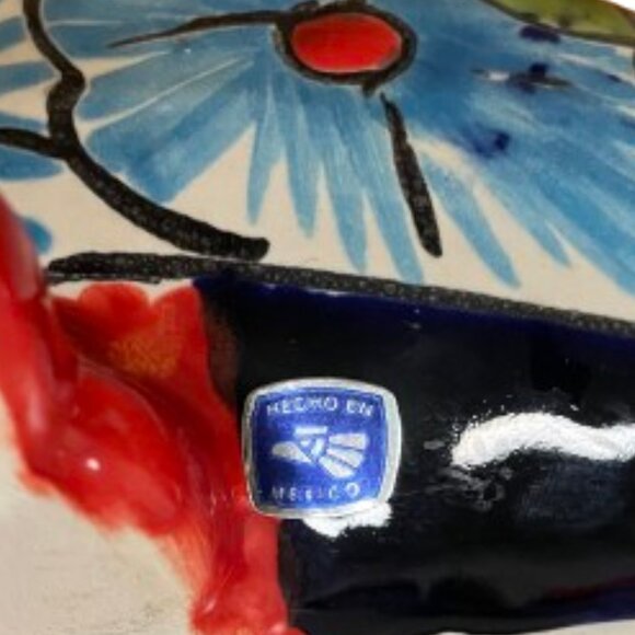 NWT Talavera Ceramic Clay Flying Heart With Wings Colorful Hand Crafted Mexico - Picture 7 of 16